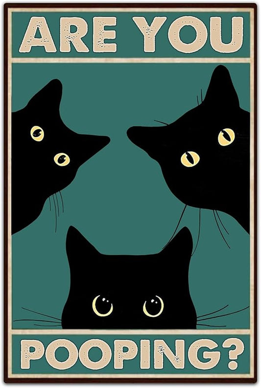 SV7 - Black Cats Metal Sign