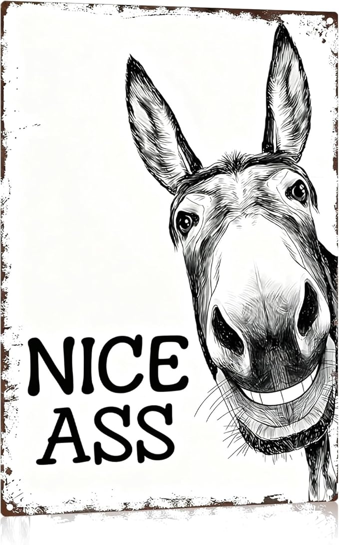 SV2 - Cheeky Donkey Metal Sign