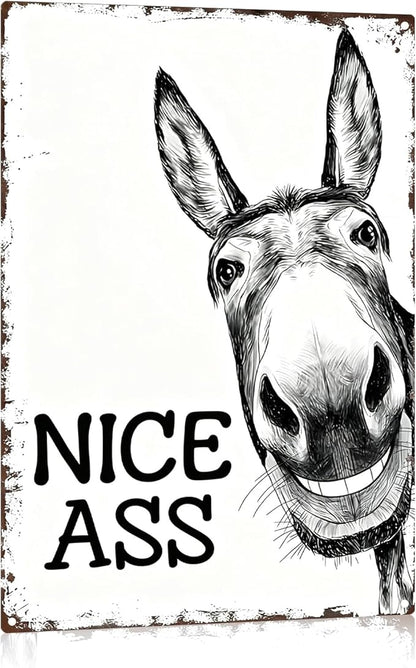 SV2 - Cheeky Donkey Metal Sign