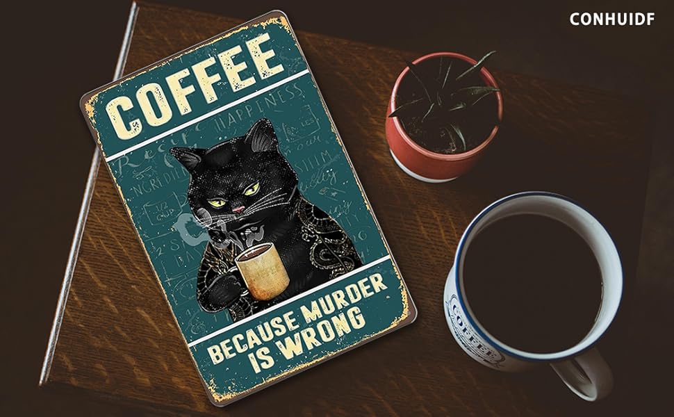RV4 - Grumpy Cat Coffee Metal Sign