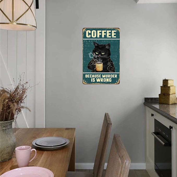 RV4 - Grumpy Cat Coffee Metal Sign
