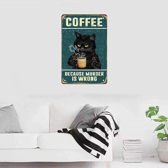 RV4 - Grumpy Cat Coffee Metal Sign