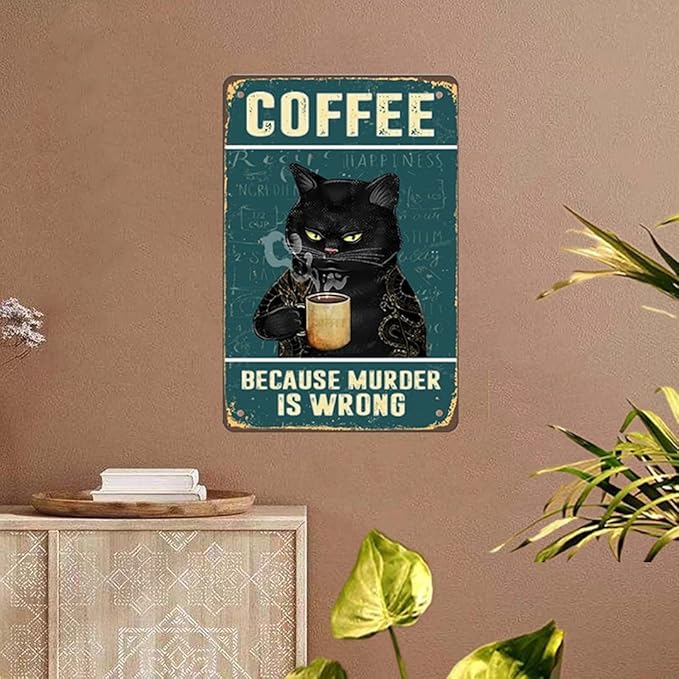 RV4 - Grumpy Cat Coffee Metal Sign