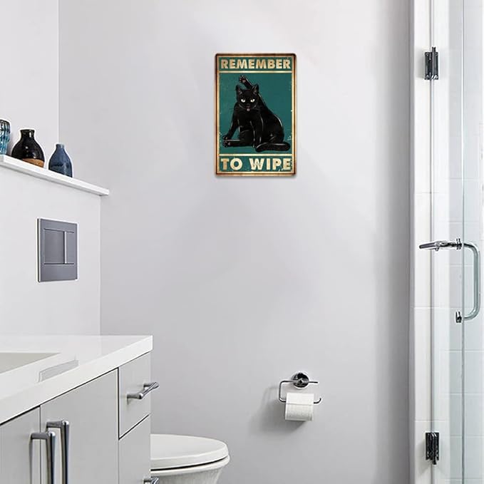 SV9 - Grooming Cat Metal Sign