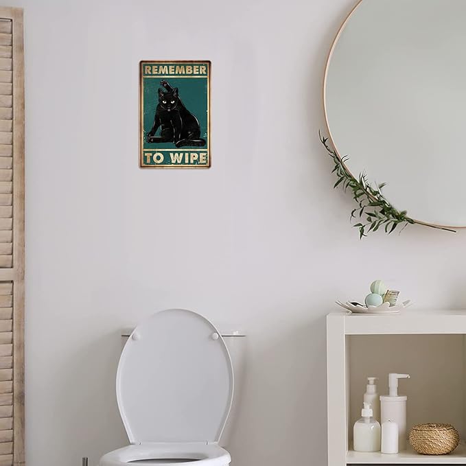 SV9 - Grooming Cat Metal Sign