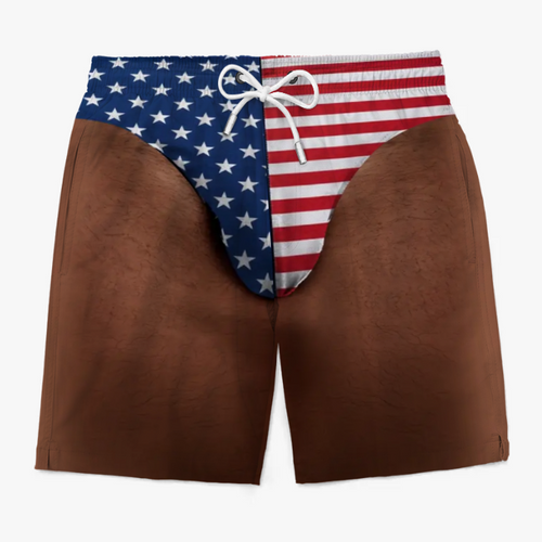 Custom Men’s Summer Graphic Trunks - Patriotic Edition