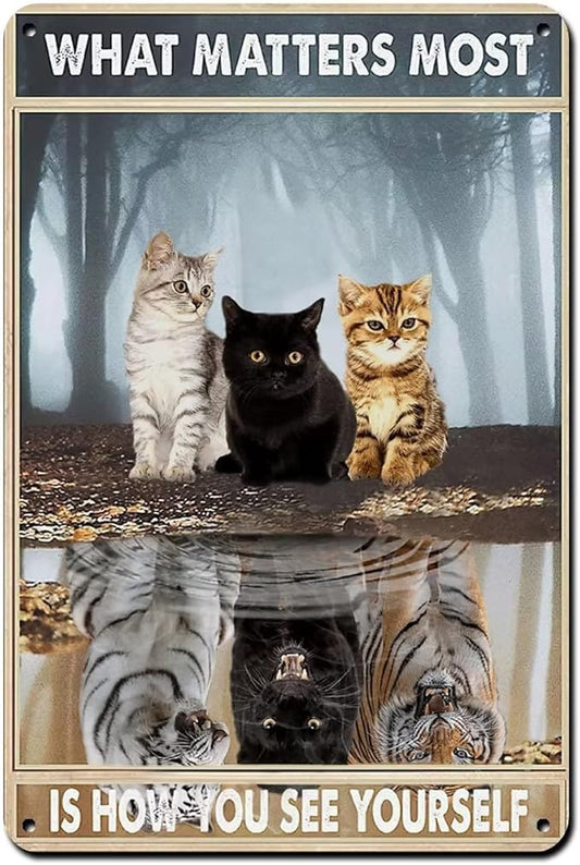 MV2 - True Potential Cat Metal Sign