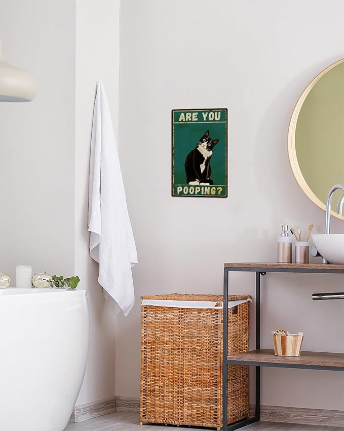SV8 - Tuxedo Cat Metal Sign
